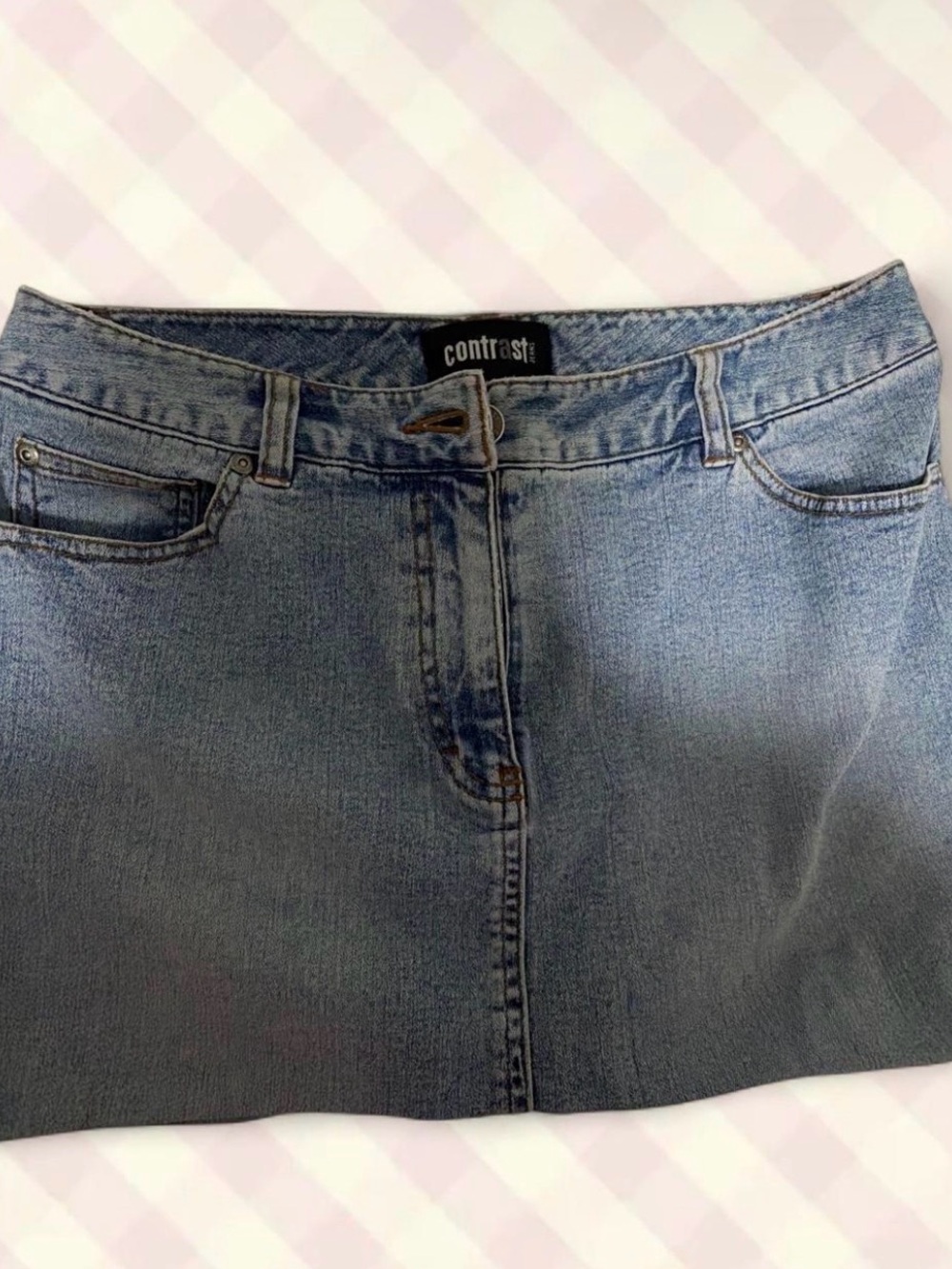 Light Blue Denim Jeans Skirt